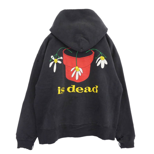 SAINT MICHAEL セントマイケル 25AW SM-HR1-0000-C19 DLS HOODIE DE LA SOUL デラソウル フラワー プリント プルオーバー スウェット パーカー グレー系 M【中古】