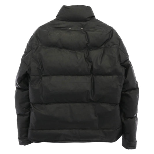 ISAMUKATAYAMA BACKLASH イサムカタヤマバックラッシュ T-032 THE LINE GUIDI CALF Vitello Fiore + POLISH WHITE GOOSE DOWN JACKET SILVER925パーツ グイディカーフ ホワイトグース レザー ダウンジャケット ブラック系 XL【中古】