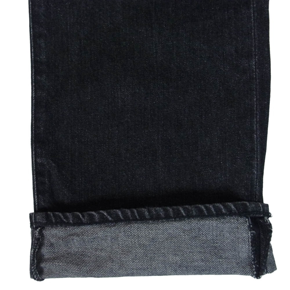 A BATHING APE アベイシングエイプ 001DPG301006X SLIM TAPER バック刺繍 デニム パンツ ブラック系 XL【中古】