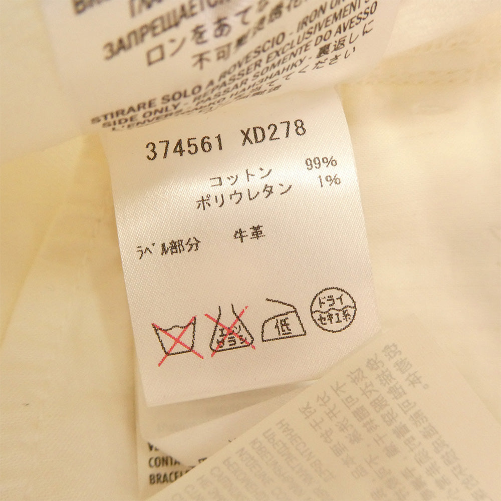 GUCCI グッチ 374561 XD278 イタリア製 60s skinny ビジュー 装飾付 ホワイト デニム パンツ ホワイト系 36【中古】