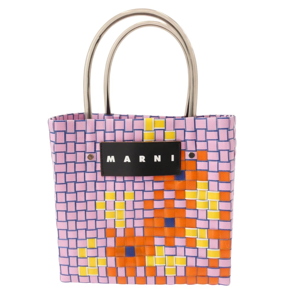 MARNI マルニ かごバッグ ハンドバッグ ピンク系 マルチカラー系【中古
