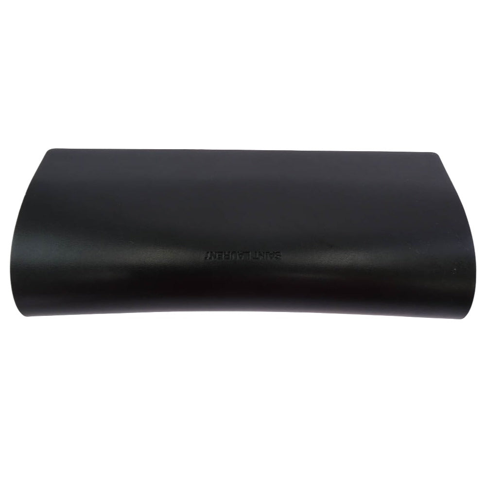 SAINT LAURENT サンローラン SL M40 002 イタリア製 ウェリントン サイド YSL ロゴ マーク メガネ 伊達メガネ アイウェア エンボス ロゴレザーケース付 ブラック系 54□18-140【中古】