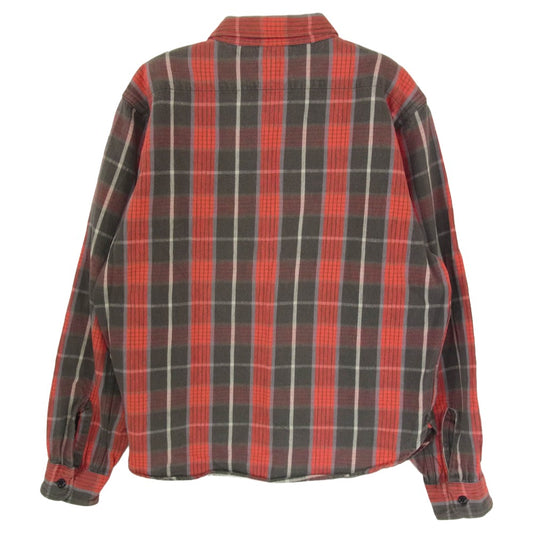 TENDERLOIN テンダーロイン T-HEAVY FLANNEL SHT ヘビーネル チェック 長袖 シャツ 赤系 レッド系 M【中古】