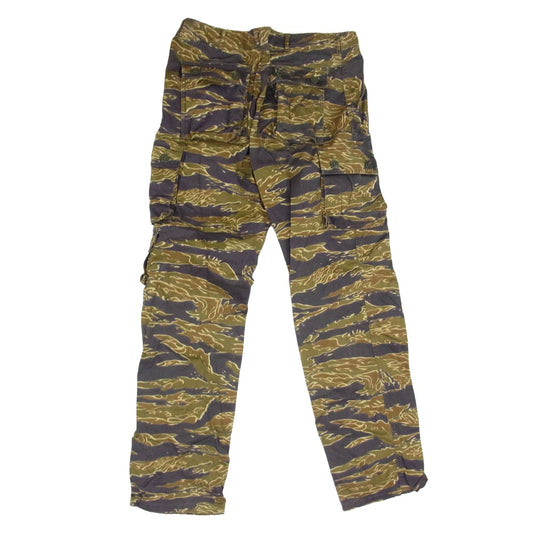 The REAL McCOY'S ザリアルマッコイズ TIGER CAMOUFLAGE TROUSERS タイガーカモ 迷彩 カーゴパンツ カーキ系 L【中古】