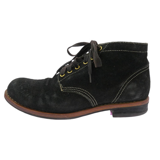 VISVIM ビズビム BRIGADIER BOOTS MID-FOLK ブリガディア スエード レースアップ ブーツ ブラック系 27.5cm程度【中古】