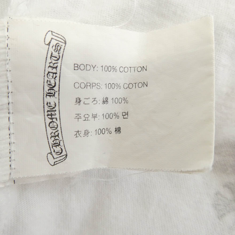 CHROME HEARTS クロムハーツ(原本無) American Flag Tee アメリカンフラッグ 星条旗 半袖 Tシャツ ホワイト系 S【中古】