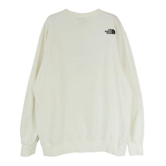 THE NORTH FACE ノースフェイス NT12402Z ロゴ クルーネック スウェット トレーナー ホワイト系 XXL【中古】