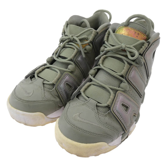 NIKE ナイキ 917593-001 AIR MORE UPTEMPO DARK STUCCO エアモアアップテンポ モアテン スニーカー グレー系 27.5cm【中古】