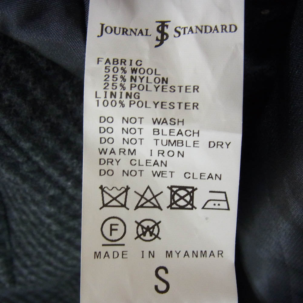 JOURNAL STANDARD ジャーナルスタンダード 24-011-600-5470-3-0 チェック柄 ウール ブルゾン グレー系 S【美品】【中古】