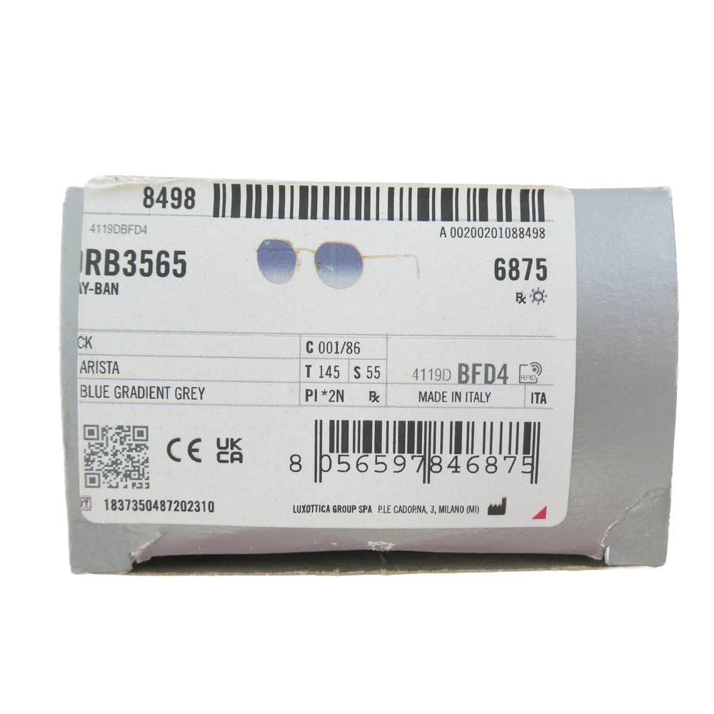 Ray-Ban レイバン RB3565 イタリア製 JACK ジャック メタル ポリッシュ ゴールド フレーム サングラス アイウェア ゴールド系 グリーン系 55□20 145【美品】【中古】