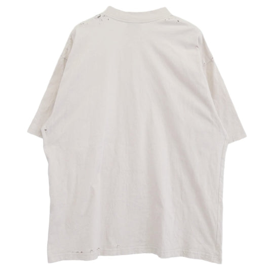 BALENCIAGA バレンシアガ 24AW 764235 TQVR9 PARIS LIBERTY ヴィンテージ加工 ダメージ加工 自由の女神 プリント 半袖 Tシャツ ピンク系 XL【中古】