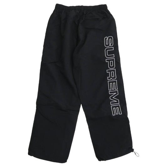 Supreme シュプリーム Spellout Embroidered Track Pant スペルアウト エンブロイダード トラック パンツ ブラック系 M【極上美品】【中古】