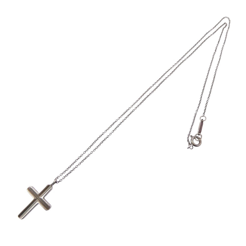 【美品】Tiffany&Co. ティファニー コンケーブ クロスネックレス589 TIFFANY&Co. ティファニー SV925 コンケーブ クロス ネックレス