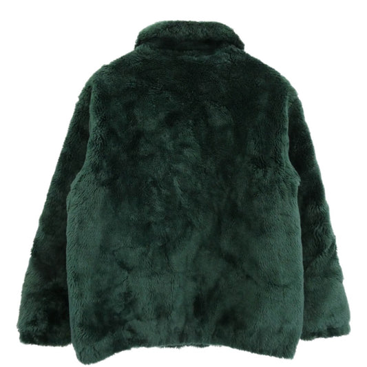 WACKO MARIA ワコマリア 21AW Fur COACH Jacket 裏地レオパード 中綿 ファー コーチ ジャケット グリーン系 L【中古】
