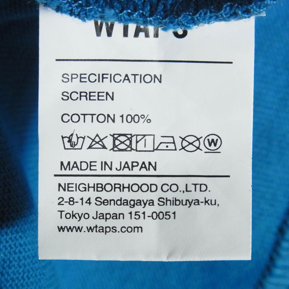 WTAPS ダブルタップス 25SS LIM SS COTTON リム ショートスリーブ コットン 半袖 Tシャツ カットソー ライトブルー系 3【中古】