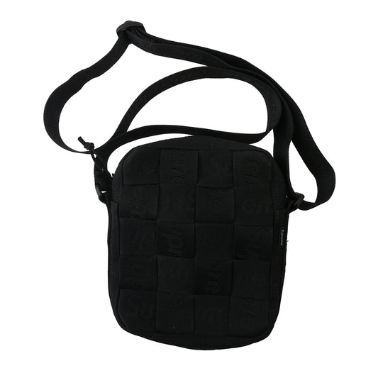 Supreme シュプリーム 24SS Woven Shoulder Bag ロゴ刺繍 ウーブン ショルダーバッグ ブラック系【中古】