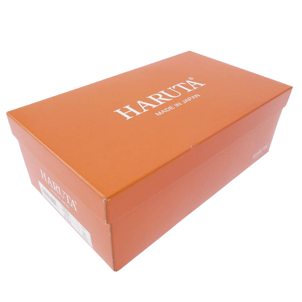 ハルタ 9064 ワイド コイン ローファー シューズ ブラック系 26cm【中古】