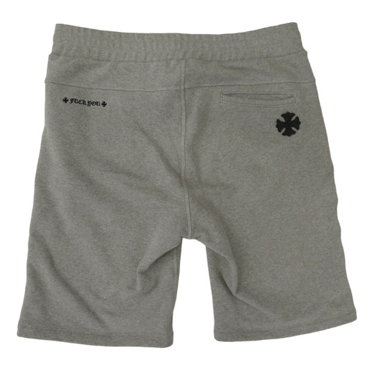 CHROME HEARTS クロムハーツ(原本無) Y NOT CHプラスパッチ付き ロゴ刺繍 スウェット ハーフ パンツ グレー系 XL【中古】