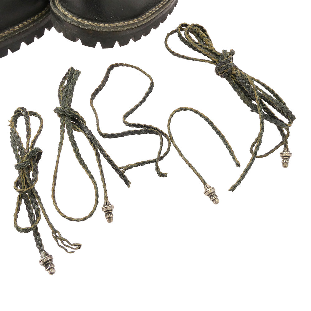 CHROME HEARTS クロムハーツ(原本無) ×WESCO JOBMASTER ジョブマスター 旧ロゴ オールド レザーブレード レースアップ ヒールスクロールラベルカスタム レザーブーツ ブラック系 8.5E【中古】