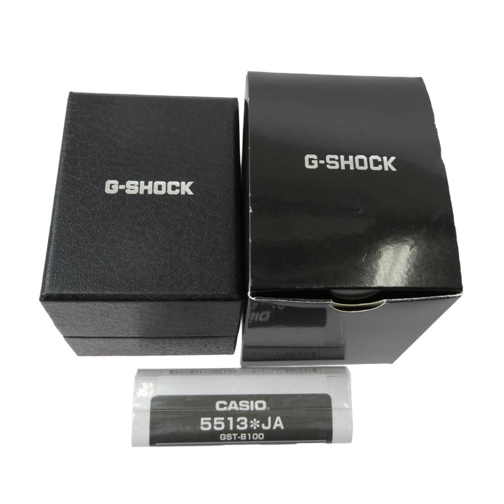 CASIO G-SHOCK カシオ ジーショック GST-B100-1AJF G-STEEL ブラック文字盤 樹脂 SS タフソーラー モバイルリンク Bluetooth 腕時計 ブラック系 シルバー系【中古】