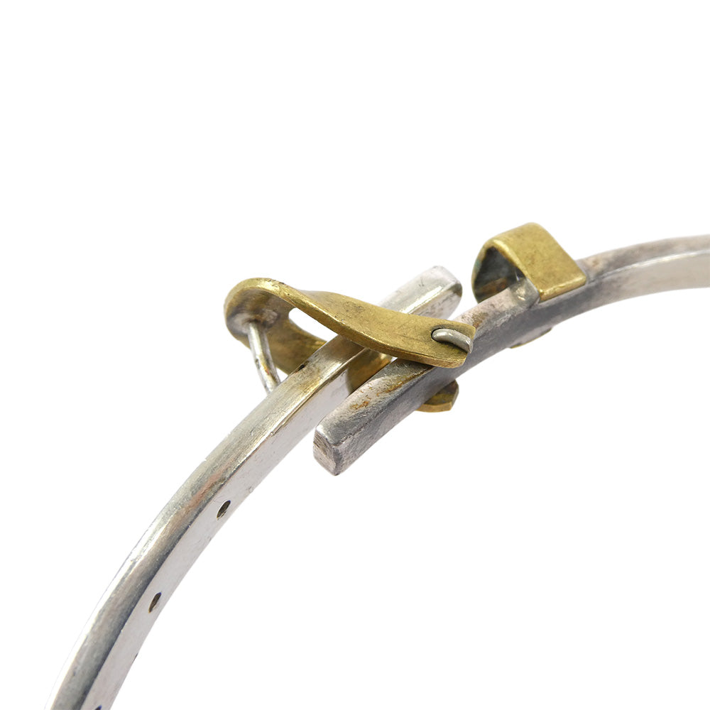 メキシカン ジュエリー 925 ベルトバングル ブレスレット シルバー系 ゴールド系【中古】