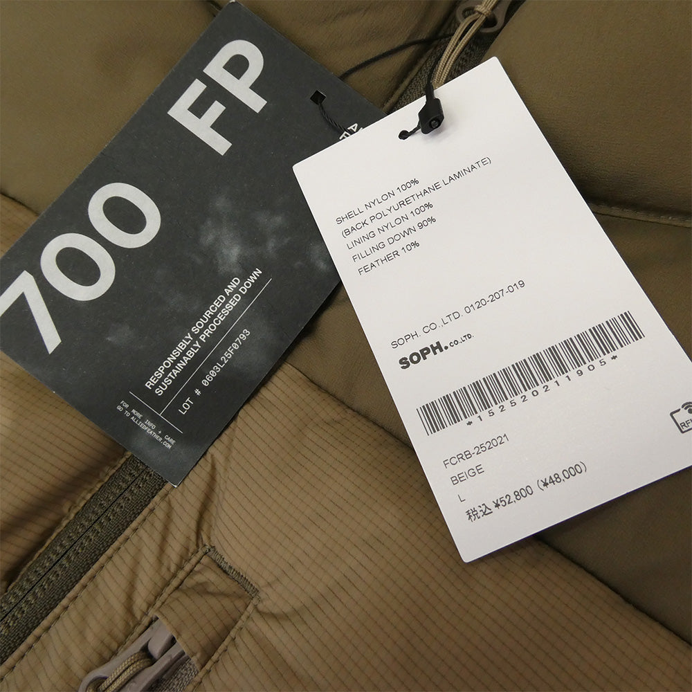 F.C.R.B. エフシーアールビー 25AW FCRB-252021 FIELD DOWN VEST BEIGE フィールド ダウン ベスト ベージュ系 L【新古品】【未使用】【中古】