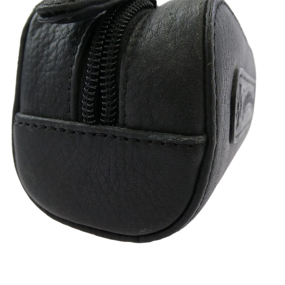 CHROME HEARTS クロムハーツ(原本無) EYEWEAR CASE 1 レザー スクロールラベル CHプラス アイウェアケース 眼鏡ケース ブラック系【中古】