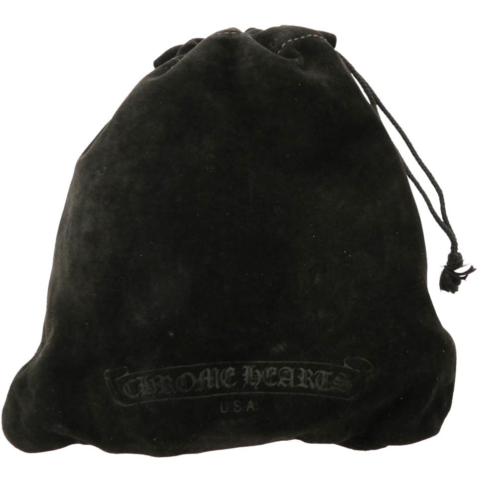 CHROME HEARTS クロムハーツ(原本無) BLT ROLLER 2 3PC 3PC ダブルピン スクロール ローラー バックル レザー ベルト ブラック系 シルバー系 30【中古】