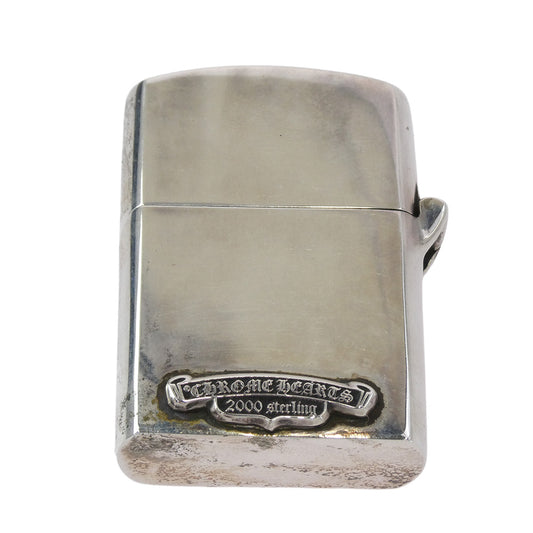 CHROME HEARTS クロムハーツ(原本無) ZIPPO LIGHTERZ-V1 スモールCHクロス ジッポ ライター シルバー系【中古】