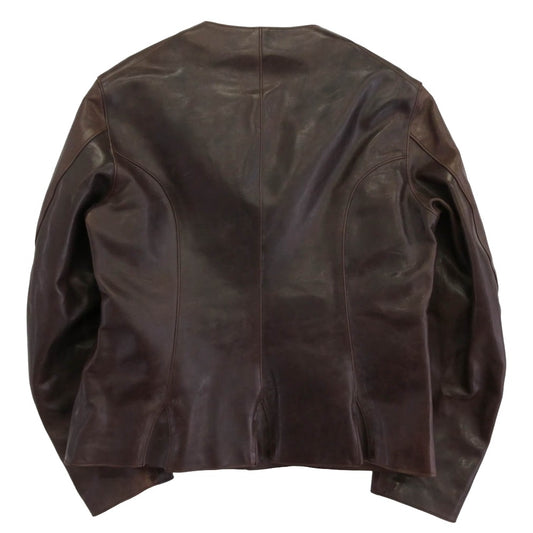 JELADO ジェラード TM83434 The 2 Monkeys Leather Waistcoat ホースハイド レザー ウェストコート ジャケット ブラウン系 L【新古品】【未使用】【中古】