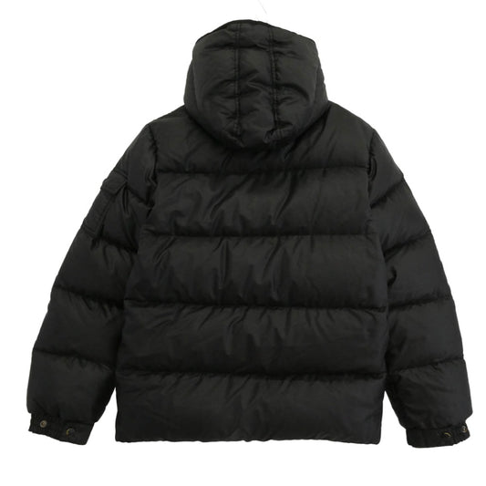 MONCLER モンクレール ペッパージャパンコーポレーションタグ TESSUTO TISSU MATERIAL フーデッド ダウンジャケット ブラック系 1【中古】