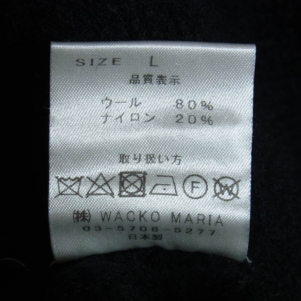 WACKO MARIA ワコマリア 24AW WOLFSHEAD-WM-KN01 WOLF’S HEAD KNIT CARDIGAN ウルフズ ヘッド ニット カーディガン ブラック系 L【中古】