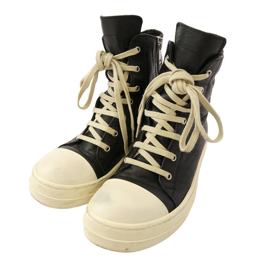 Rick Owens リックオウエンス SNEAKERS RAMONES スニーカーズ ラモーンズ ハイカット スニーカー ブラック系 42【中古】