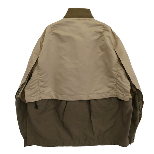 Sacai サカイ 22-02707M Nylon Twill Mix Blouson ナイロン ツイル ミックス ブルゾン ベージュ系 1【中古】