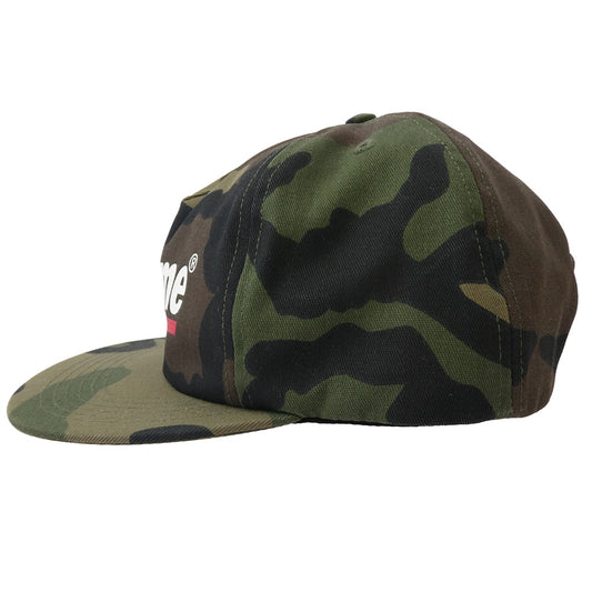 Supreme シュプリーム 20SS underline 5-panel cap アンダーライン カモフラ ロゴプリント キャップ カーキ系【極上美品】【中古】