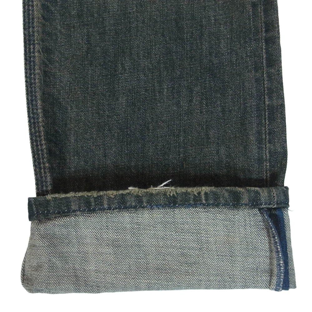 DIESEL ディーゼル TIMMEN レザーパッチポケット ダメージ加工 デニムパンツ ジーンズ インディゴブルー系 W27【中古】