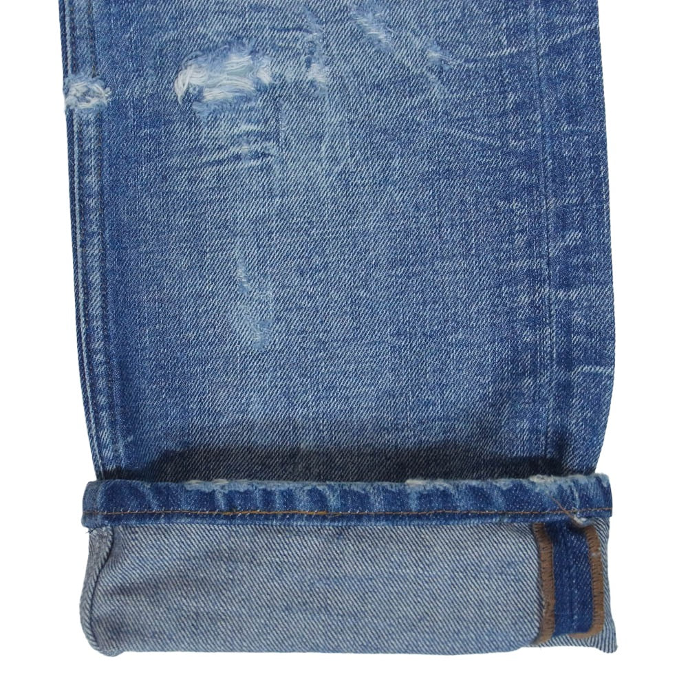 DIESEL ディーゼル VIKER バイカー ダメージ加工 ボタンフライ デニムパンツ ジーンズ インディゴブルー系 W27【中古】