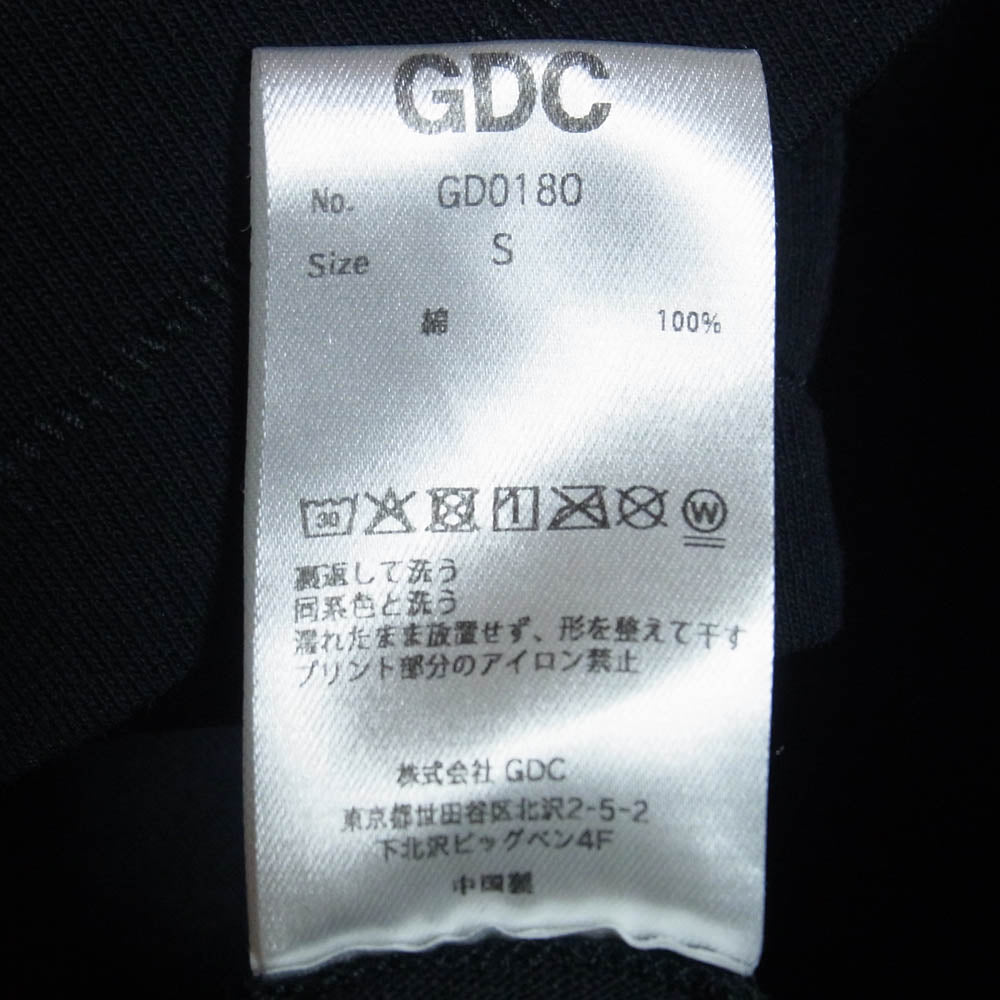 GDC ジーディーシー GD0180 trico Tee トリコ ラメ加工 ロゴプリント 半袖 Tシャツ ブラック系 S【中古】