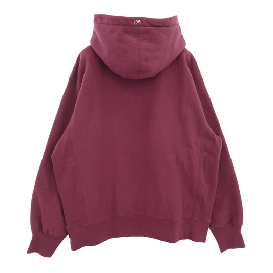 Supreme シュプリーム 21AW Box Logo Hooded Sweatshirt ボックスロゴ スウェット パーカー ワインレッド系 S【中古】