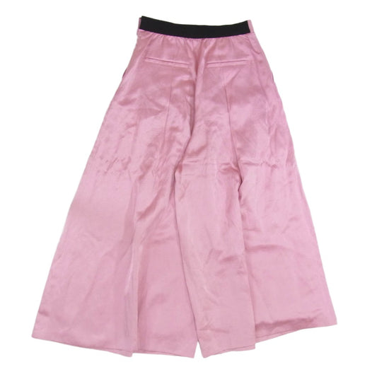 ADORE アドーア raster tricotine pants リネンブレンド サテン ワイドパンツ ピンク系 38【中古】