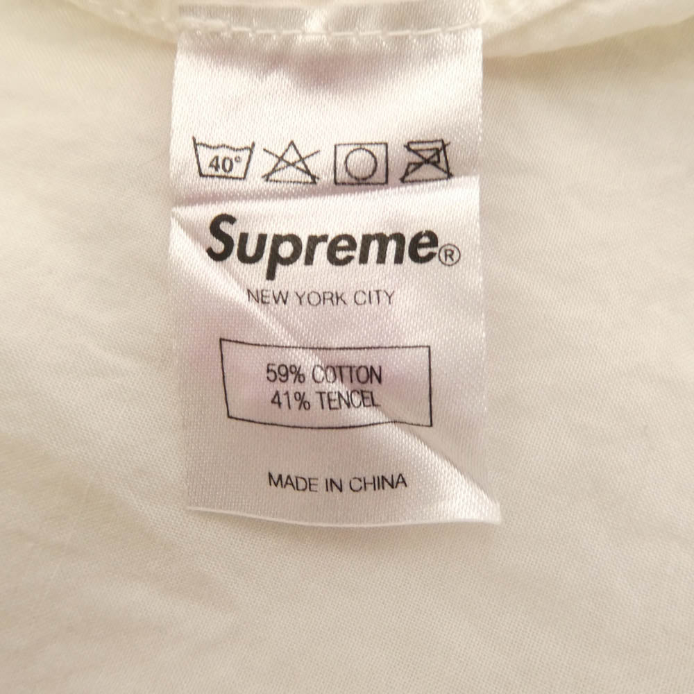 Supreme シュプリーム 13SS Cruise Shirt クルーズ ボタンダウン 半袖 シャツ オフホワイト系 M【中古】