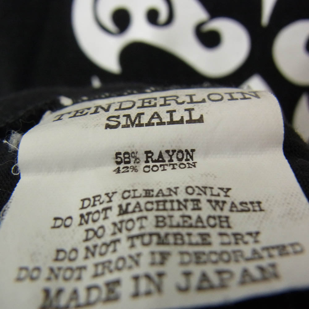 TENDERLOIN テンダーロイン T-RAYON NFL 3/4 BS ボルネオスカル レーヨン 七分袖 Tシャツ ブラック系 S【中古】