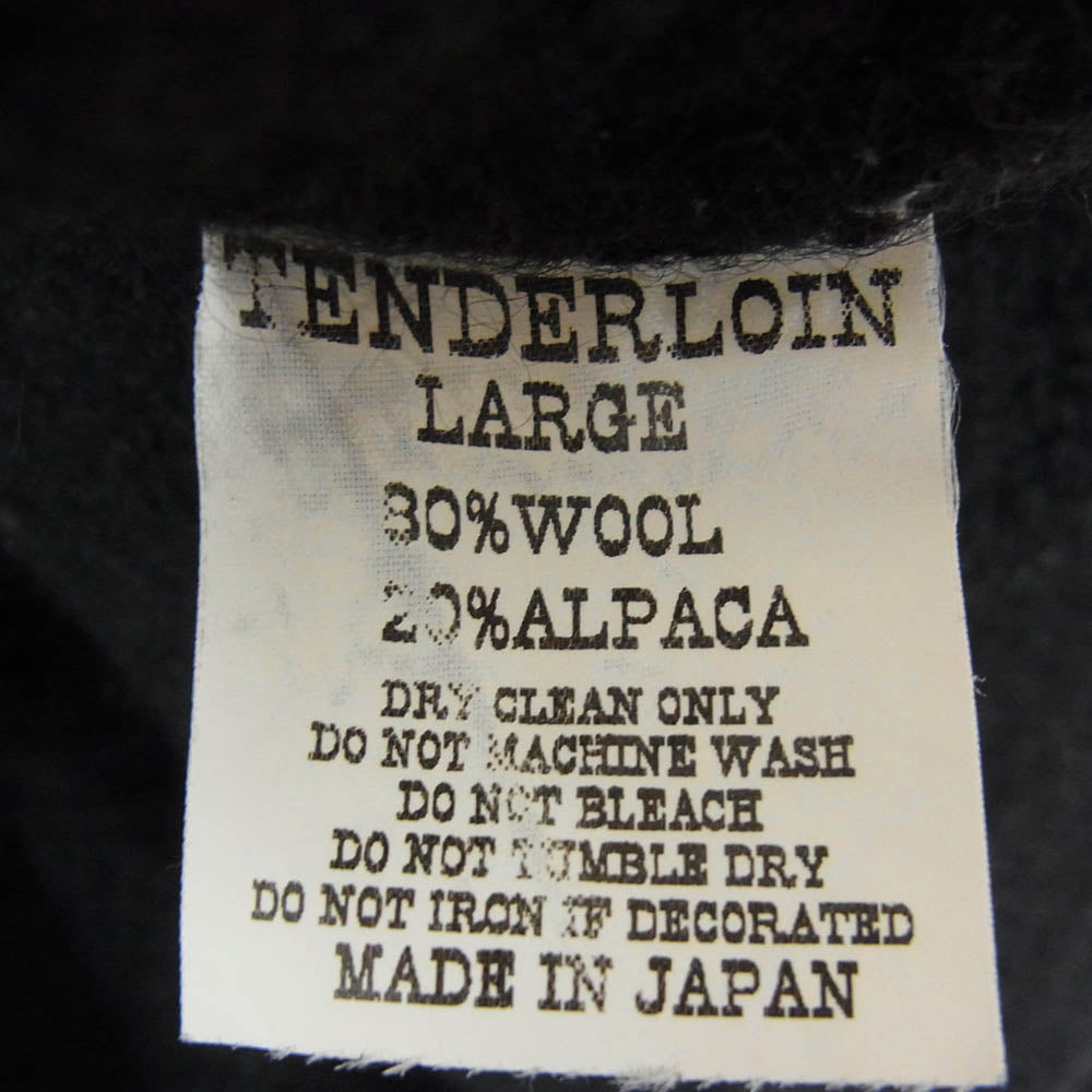 TENDERLOIN テンダーロイン ウール アルパカ混 Vネック ニット セーター ブラック系 L【中古】