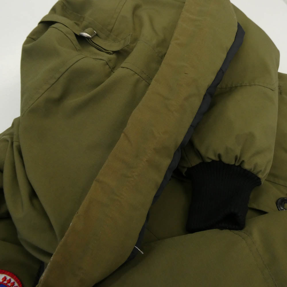 CANADA GOOSE カナダグース 7950JM R グリフィンインターナショナルタグ CHILLIWACK チリワック ダウンジャケット ブルゾン カーキ系 S【中古】