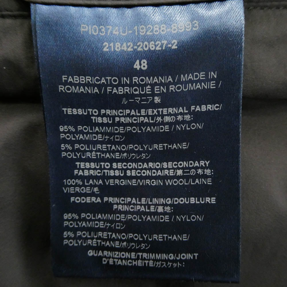 Herno ヘルノ PI0374U-19288-8993 ナイロン チェスター ダウンコート チャコール系 48【中古】