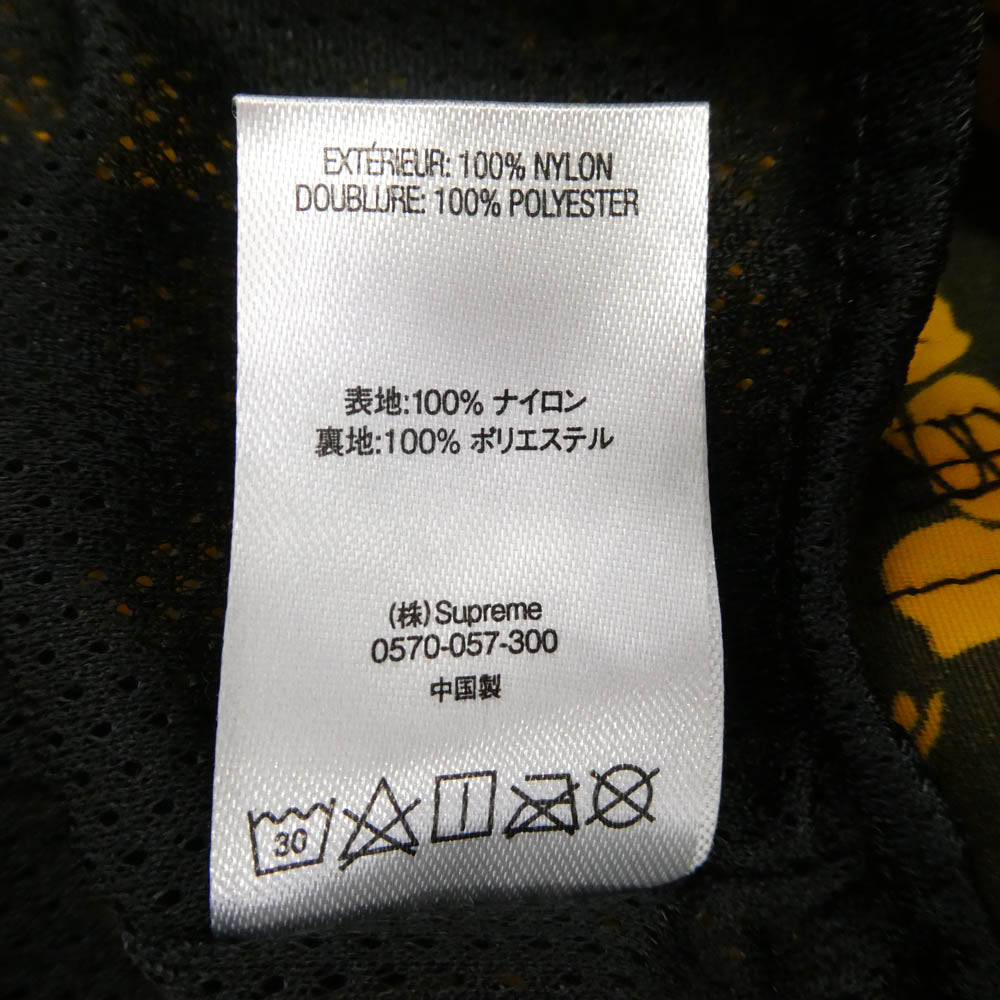 Supreme シュプリーム 20SS Nylon Water Short スイム ショーツ ショート パンツ 総柄 ナイロン ハーフパンツ ブラック系 イエロー系 M【中古】
