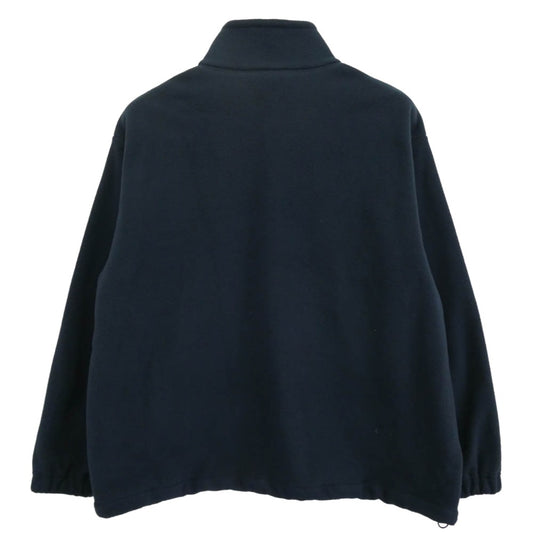 The Ennoy Professional ザ エンノイ プロフェッショナル 25AW AW25BRENJK02LP PROFESSIONAL ロゴ刺繍 ジップ フリース ジャケット ネイビー系 L【中古】