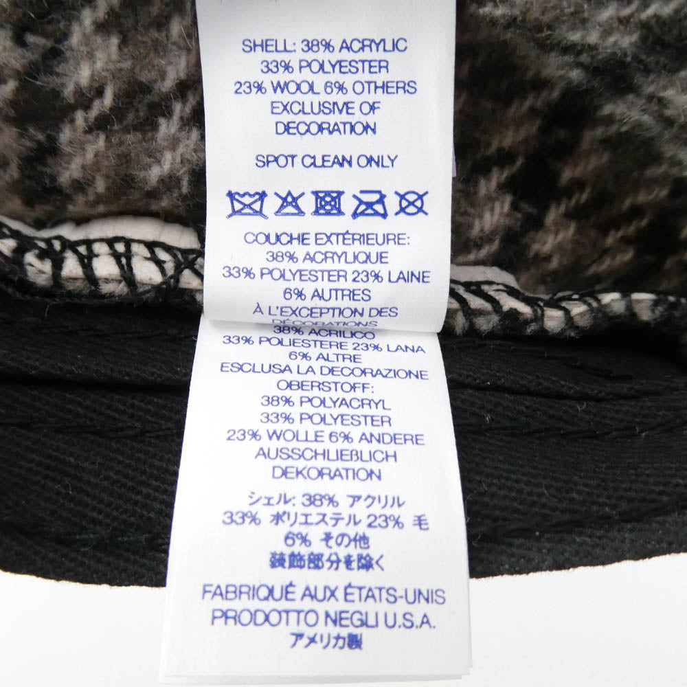 Supreme シュプリーム 23AW Houndstooth Wool Camp Cap ハウンド トゥース キャップ ブラウン系【中古】