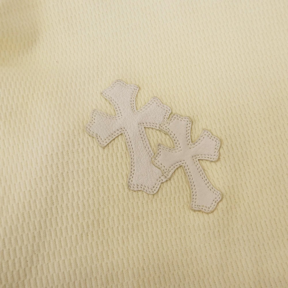 CHROME HEARTS クロムハーツ(原本無) Y NOT クロス パッチ サーマル 長袖 カットソー オフホワイト系 M【中古】