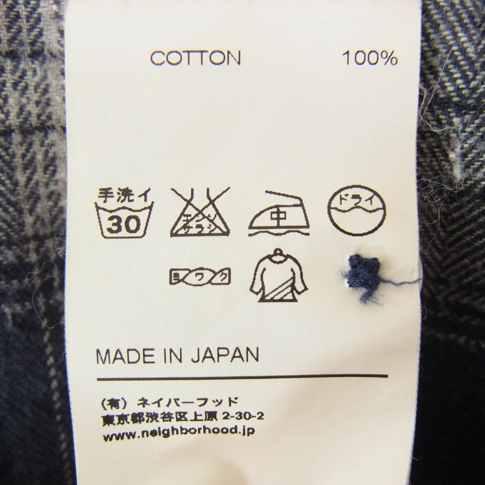 NEIGHBORHOOD ネイバーフッド 11AW 112CONH-SHM01 C-SHIRT.LS チェック 長袖 シャツ ネイビー系 S【中古】